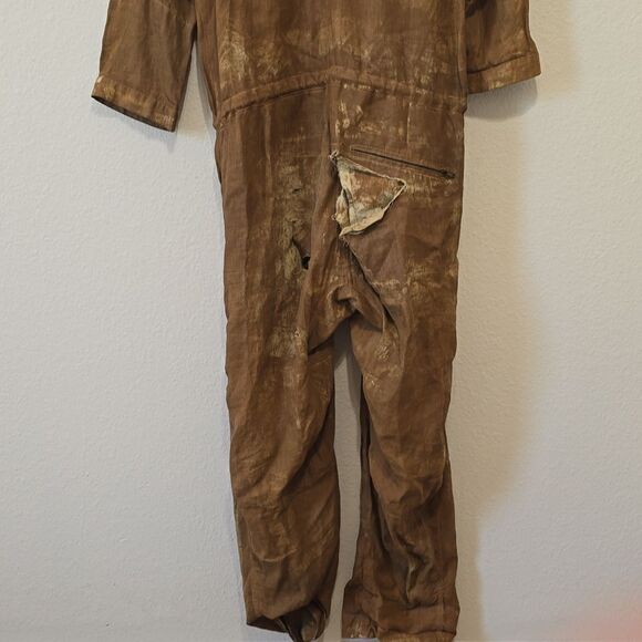Heathen Brown Long-Sleeve Distroyed  Jumpsuit S - Picture 6 of 10